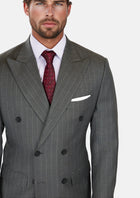 Nevada Grey Pinstripe Waverly Jacket - SARTORO238