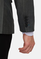 Nevada Grey Pinstripe Waverly Jacket - SARTORO176