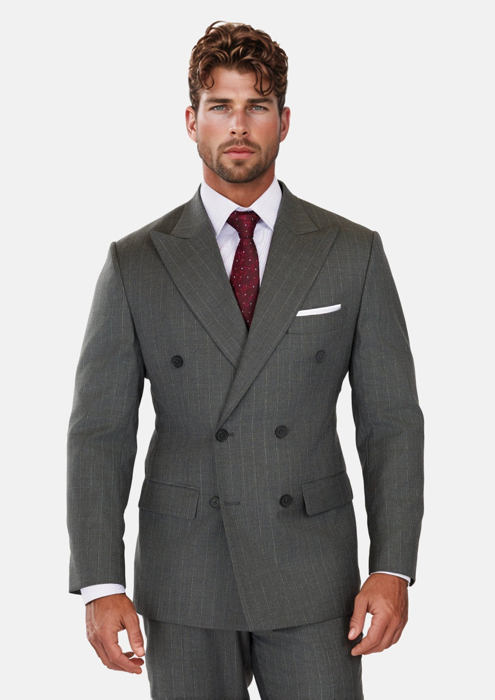 Nevada Grey Pinstripe Suit146
