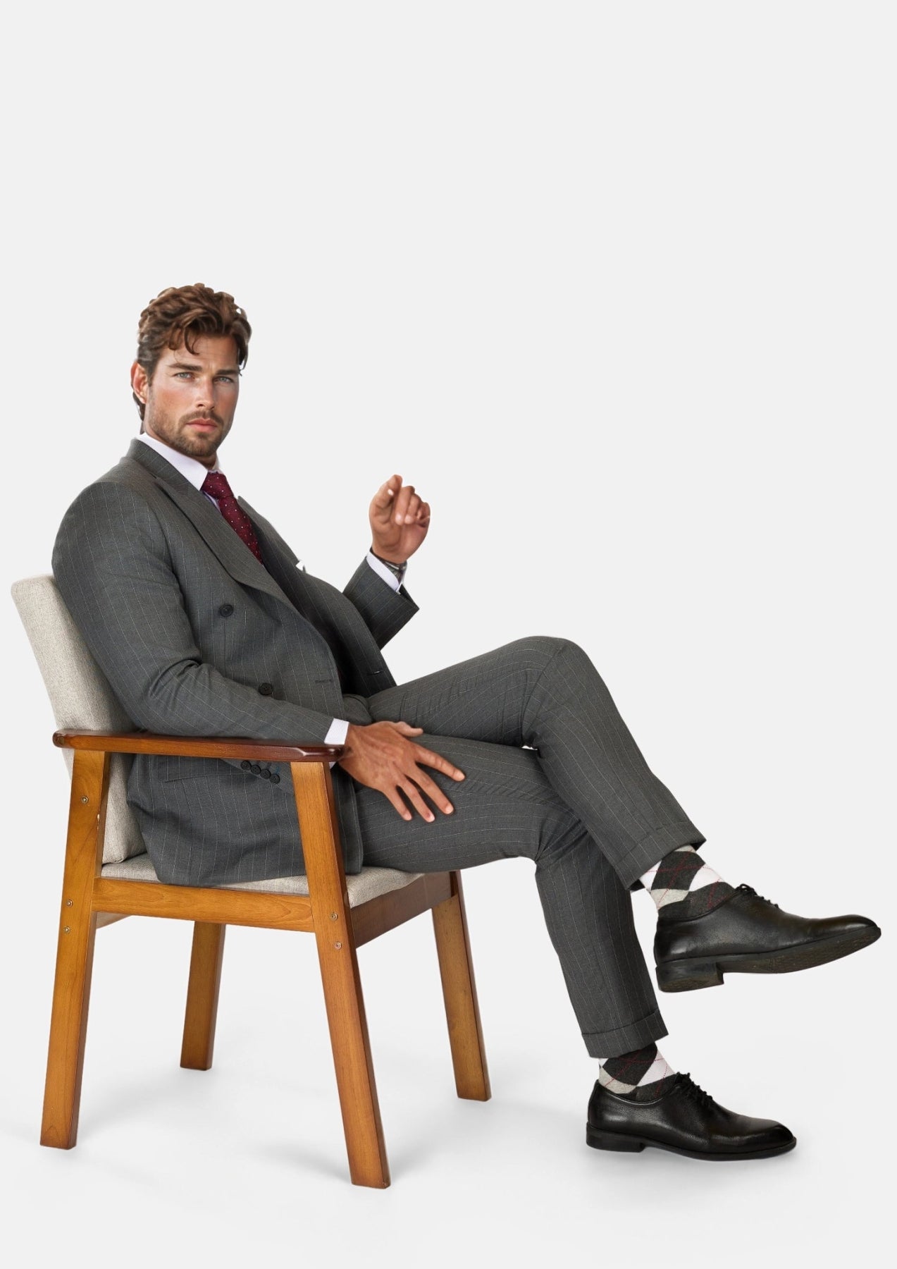Nevada Grey Pinstripe Waverly Suit - SARTORO