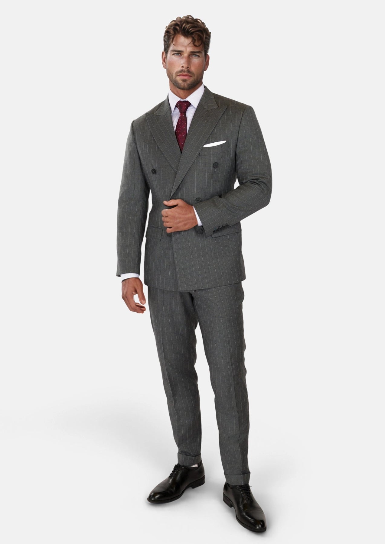 Nevada Grey Pinstripe Waverly Suit - SARTORO