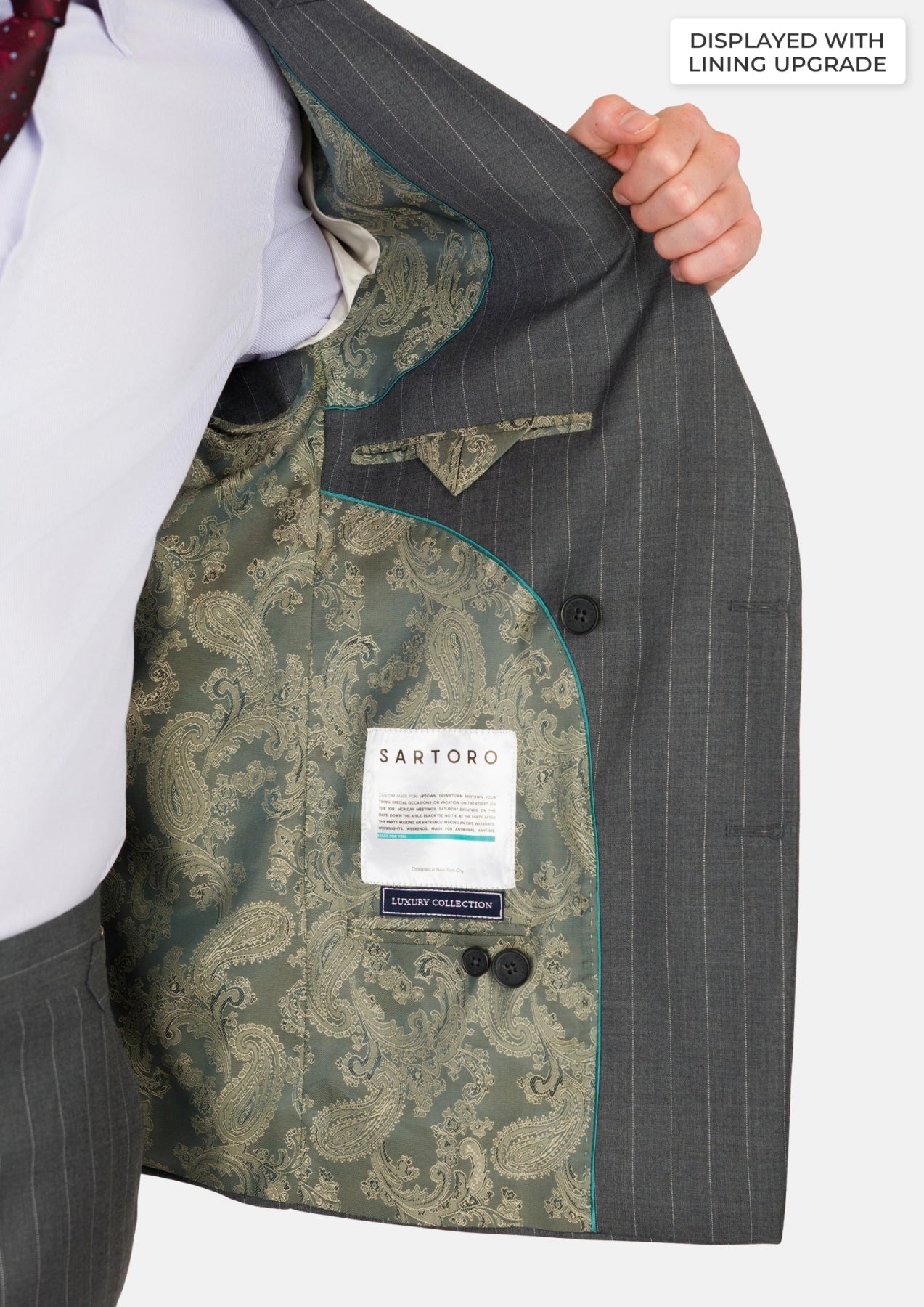 Nevada Grey Pinstripe Waverly Suit