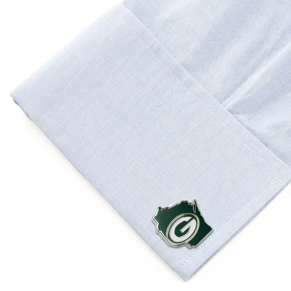 NFL Green Bay Packers State Shaped Cufflinks966