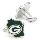 NFL Green Bay Packers State Shaped Cufflinks - SARTORO75