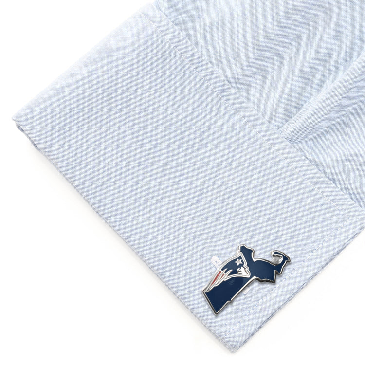 NFL New England Patriots State Shaped Cufflinks - SARTORO281