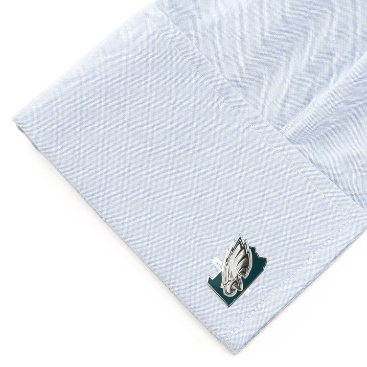 NFL Philadelphia Eagles State Shaped Cufflinks - SARTORO756