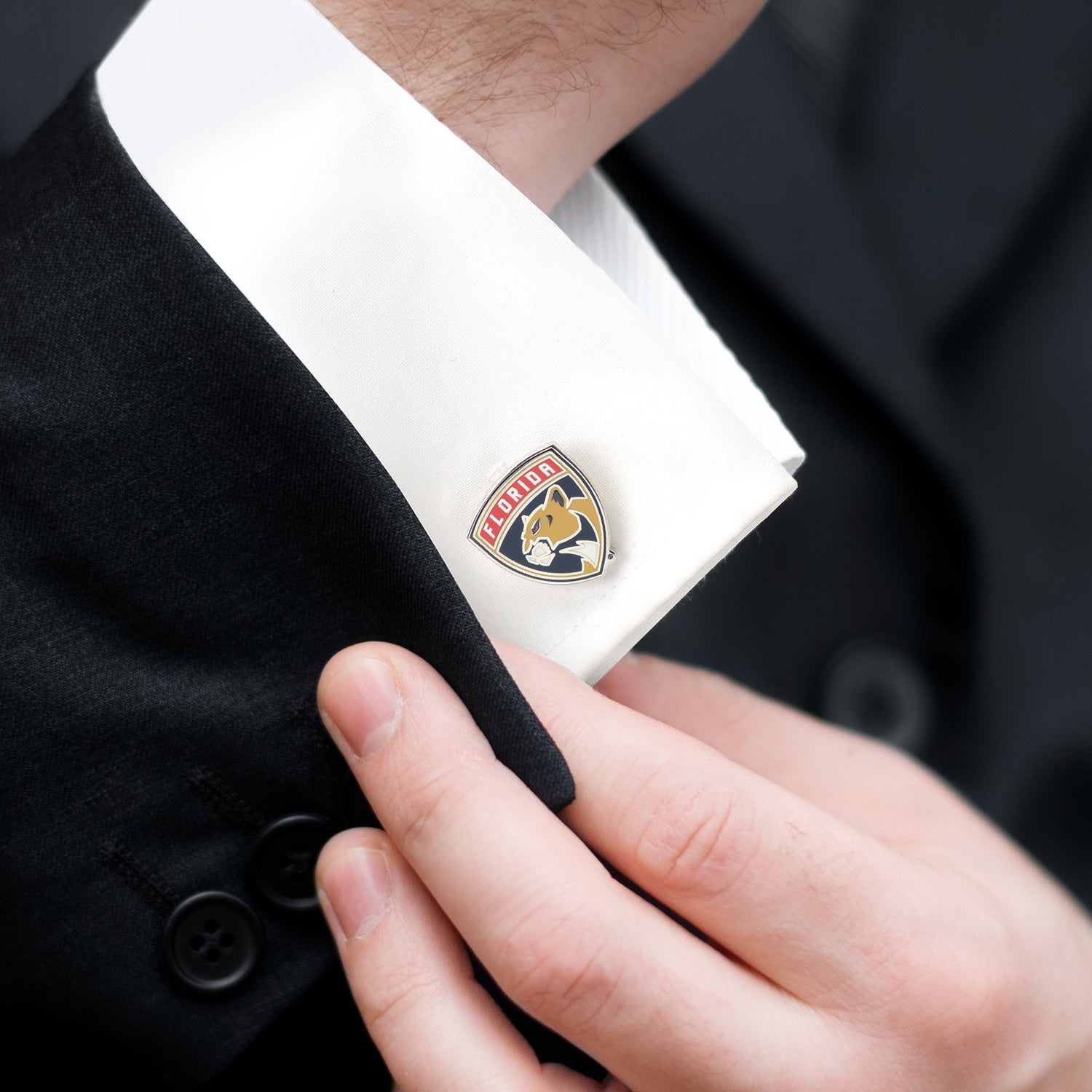 NHL Florida Panthers Shield Cufflinks - SARTORO550