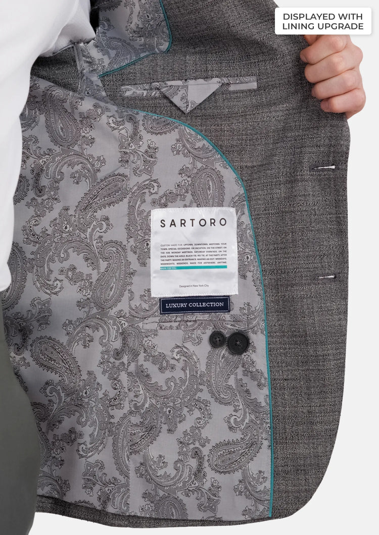 Nickel Grey Bamboo Ellis Jacket - SARTORO579