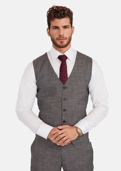 Nickel Grey Bamboo Vest - SARTORO
