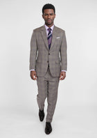 Nickel Grey Checked Astor Suit - SARTORO966