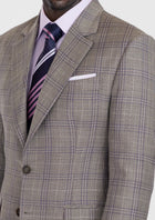 Nickel Grey Checked Astor Suit - SARTORO345