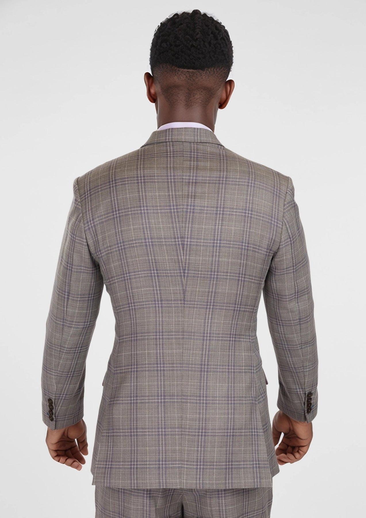 Nickel Grey Checked Astor Suit - SARTORO