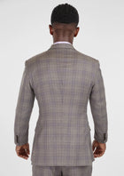 Nickel Grey Checked Astor Suit - SARTORO969