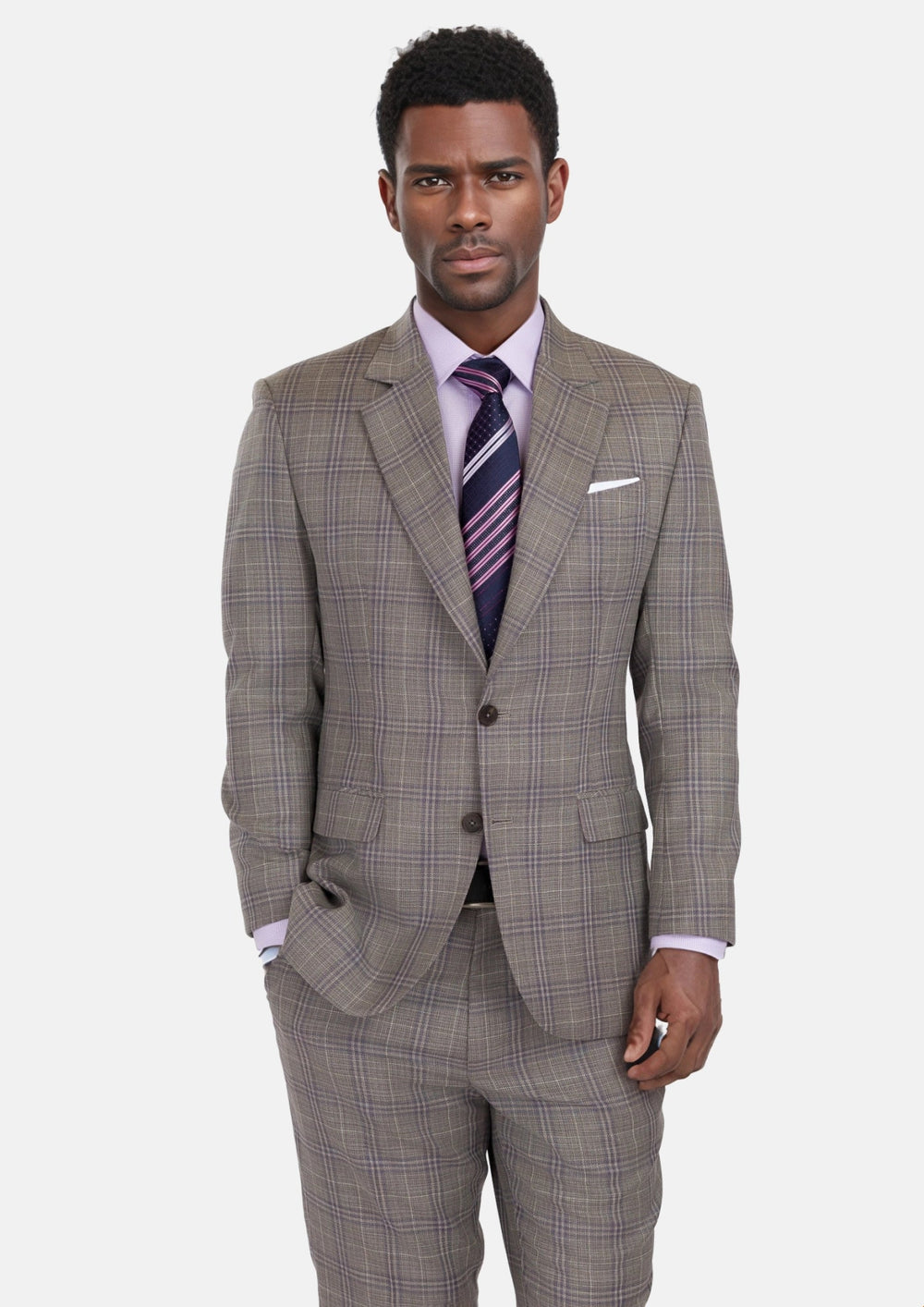 Nickel Grey Checked Suit920