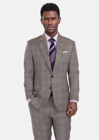 Nickel Grey Checked Astor Suit - SARTORO990