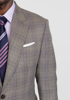 Nickel Grey Checked Astor Suit - SARTORO166