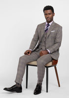 Nickel Grey Checked Astor Suit - SARTORO749
