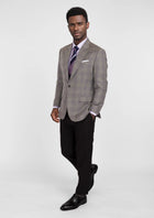 Nickel Grey Checked Jacket - SARTORO947