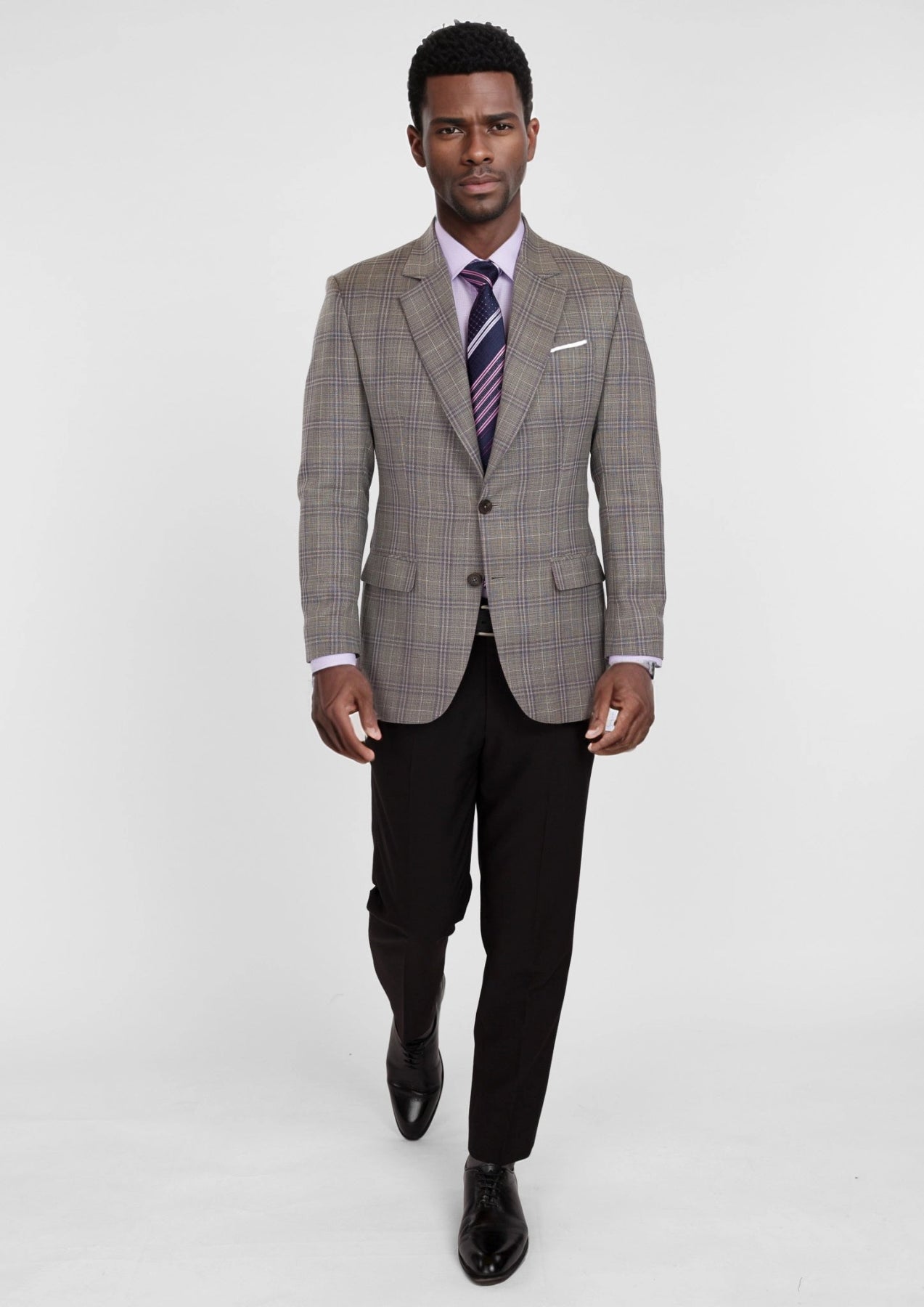 Nickel Grey Checked Jacket - SARTORO