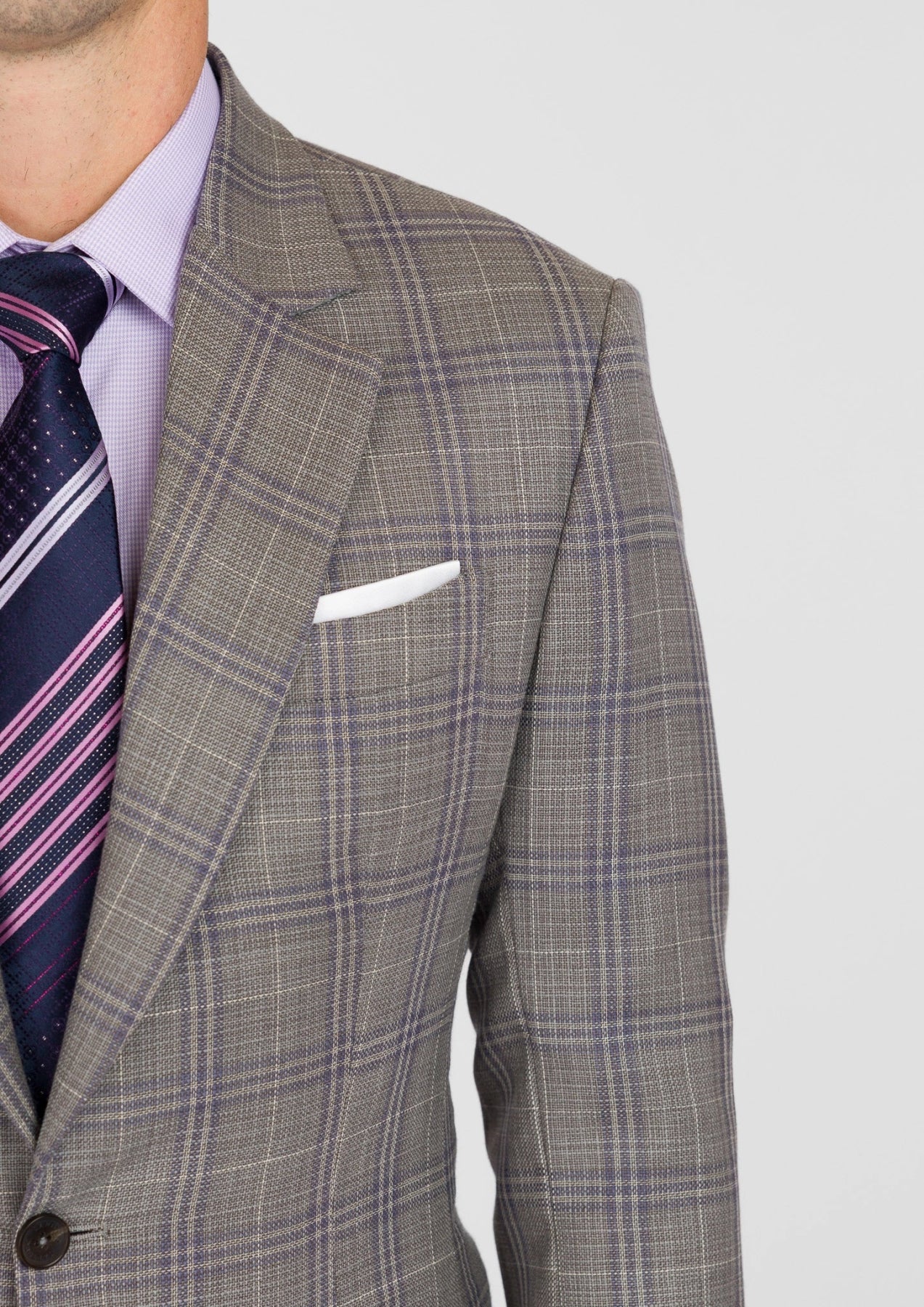 Nickel Grey Checked Jacket - SARTORO