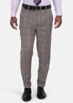 Nickel Grey Checked Pants