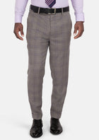 Nickel Grey Checked Pants - SARTORO233