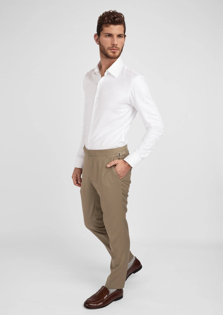 Nobility Light Brown Pants - SARTORO237