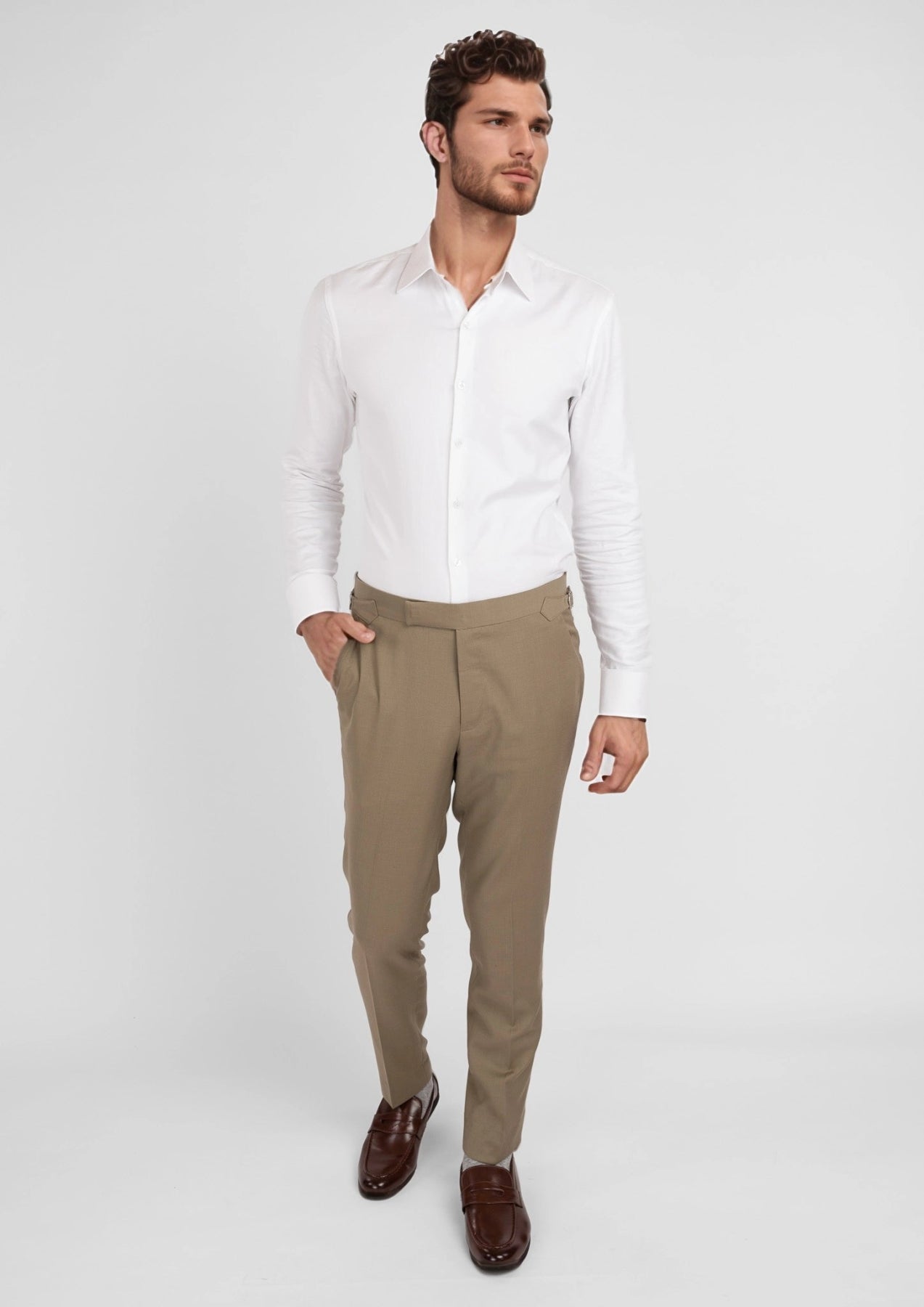 Nobility Light Brown Pants - SARTORO