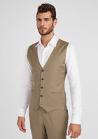 Nobility Light Brown Vest - SARTORO375