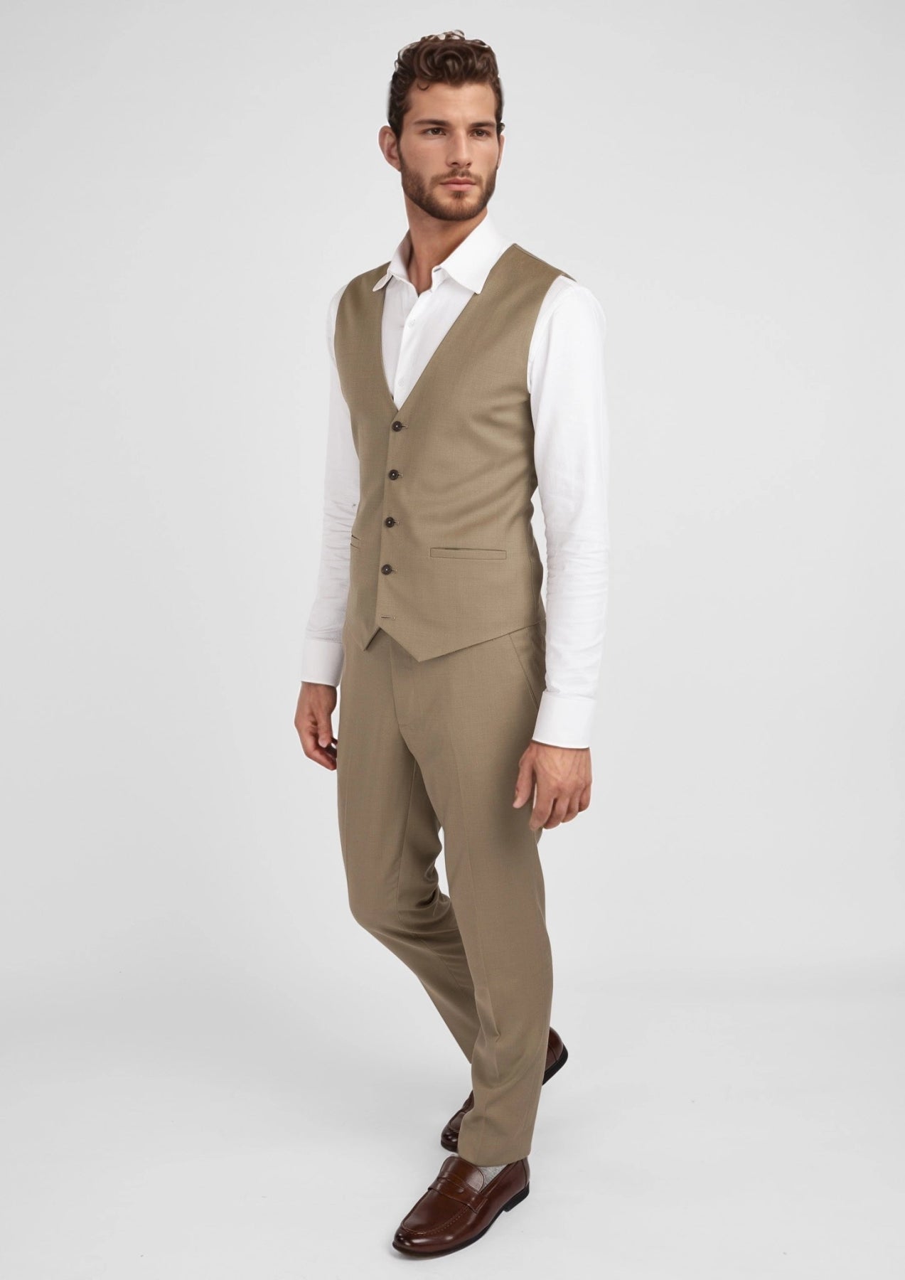 Nobility Light Brown Vest - SARTORO
