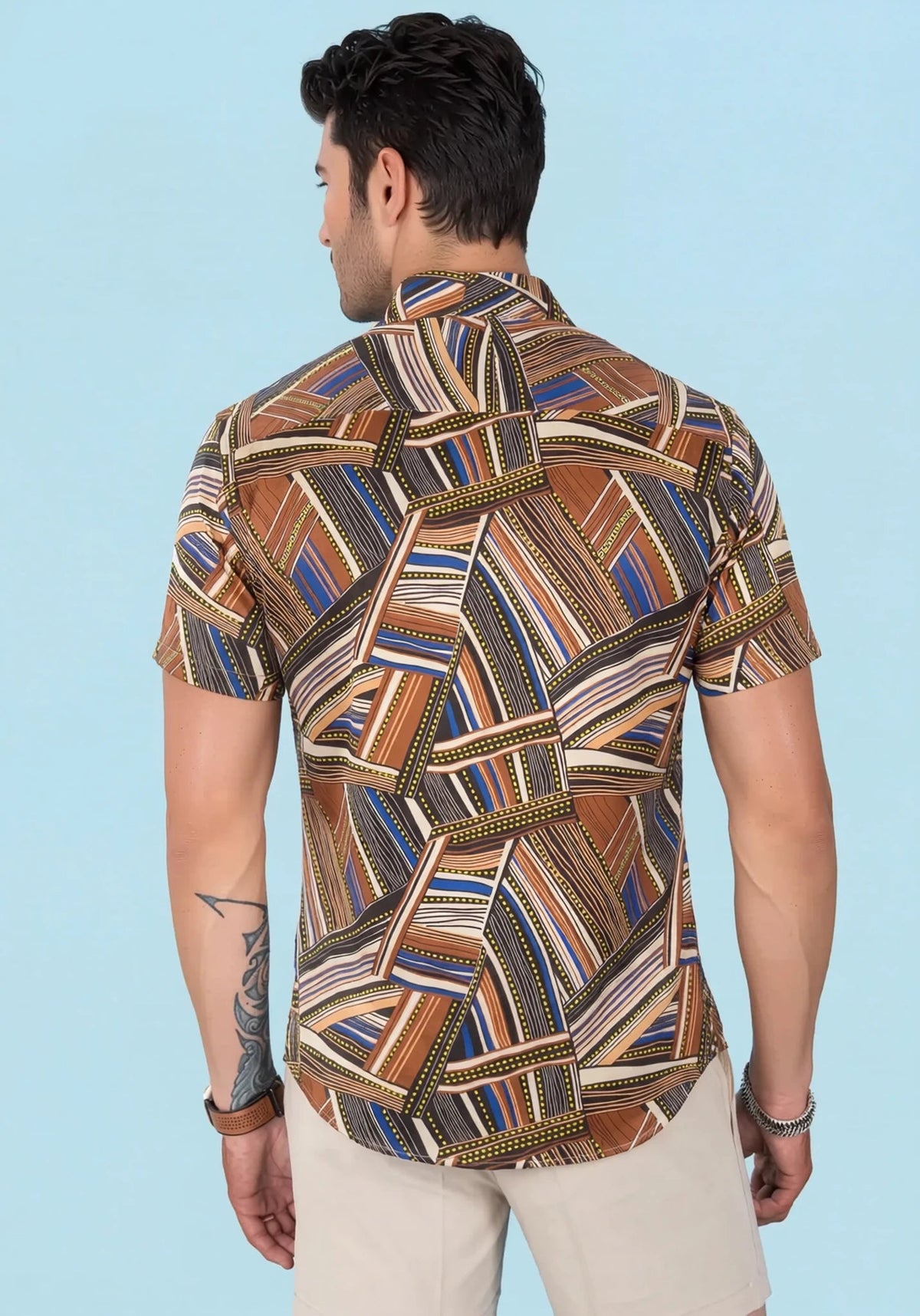 Nomad Stripe Silk Shirt - SARTORO459