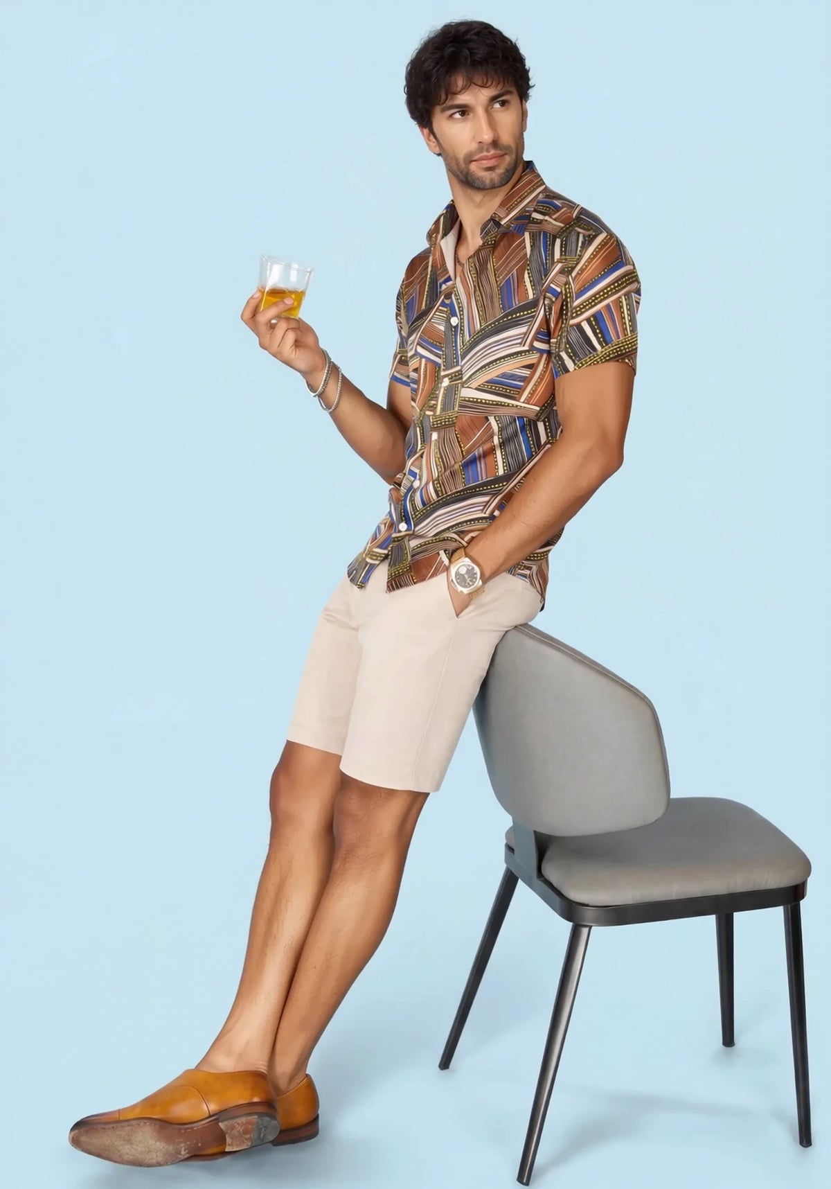 Nomad Stripe Silk Shirt - SARTORO681