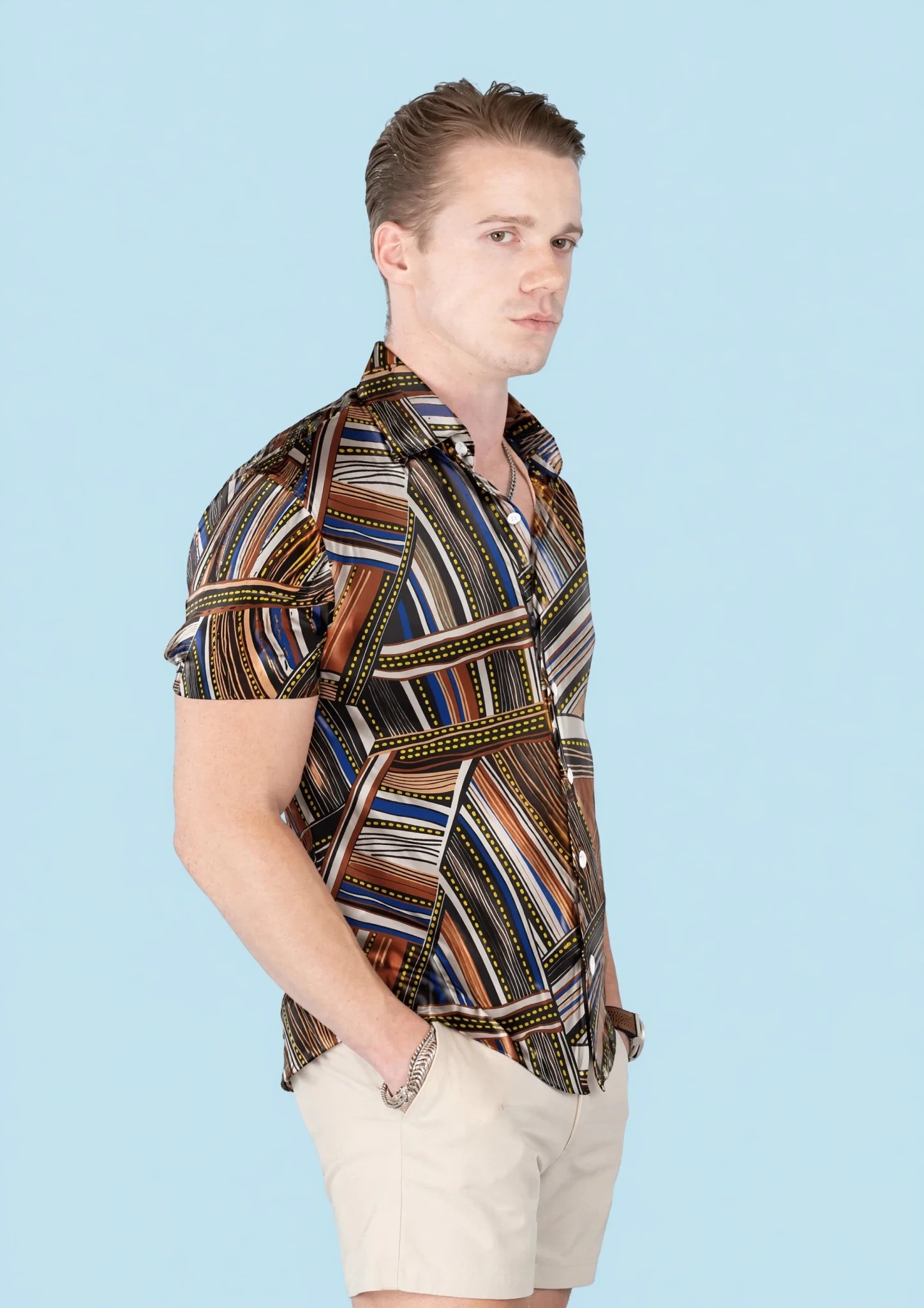 Nomad Stripe Silk Shirt - SARTORO849