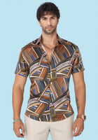 Nomad Stripe Silk Shirt - SARTORO617