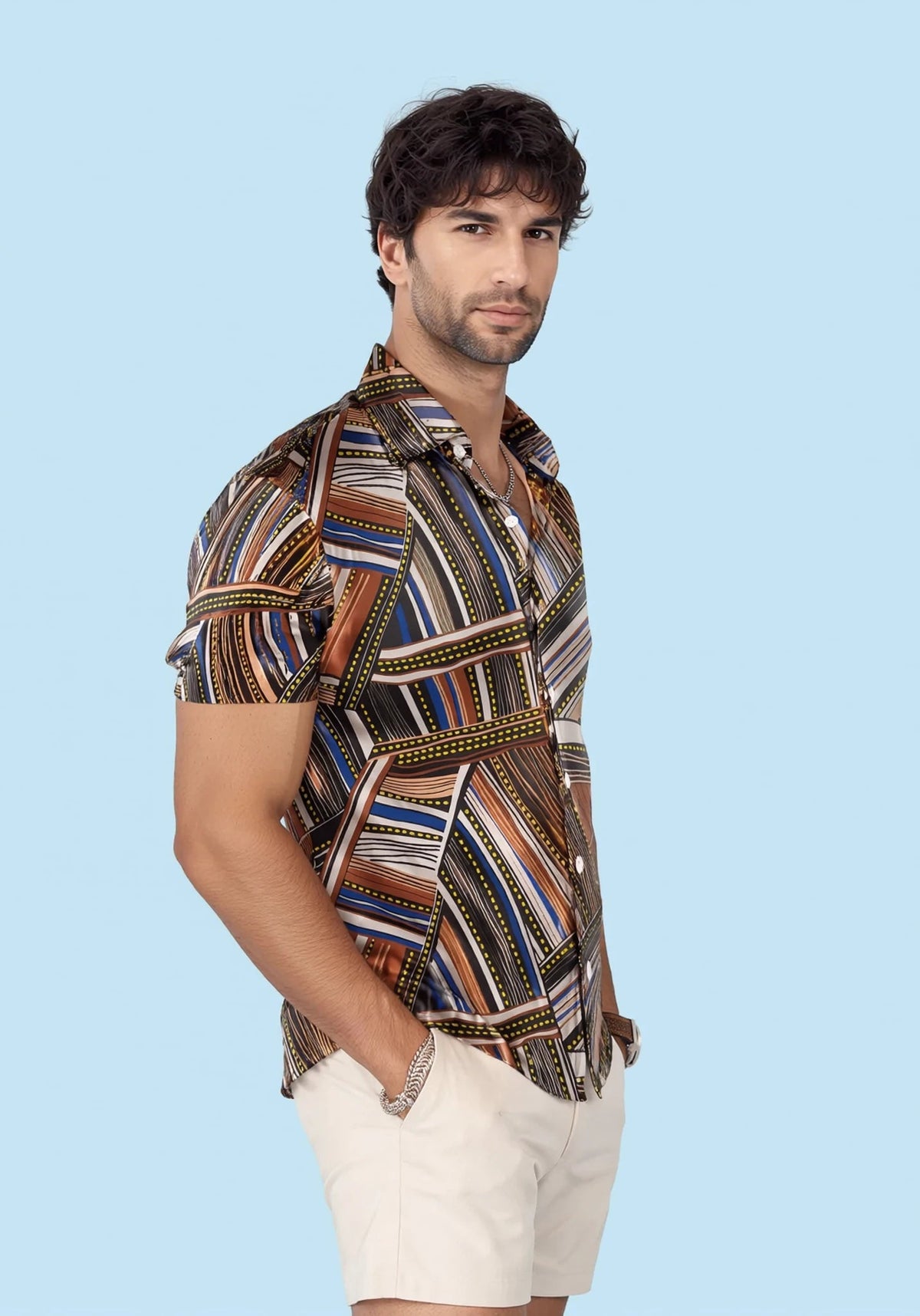 Nomad Stripe Silk Shirt - SARTORO891