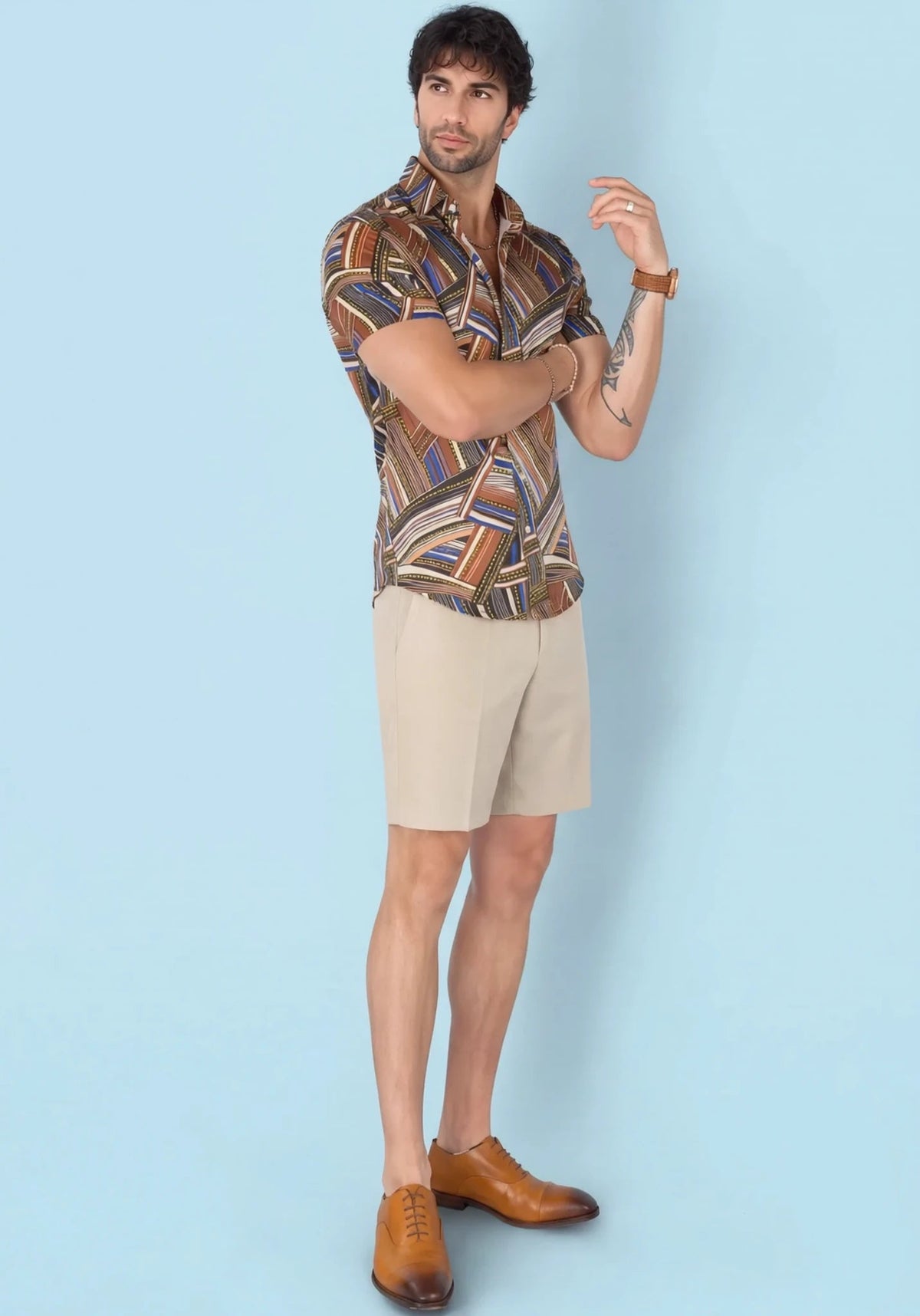 Nomad Stripe Silk Shirt - SARTORO544