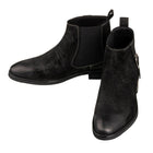 Nubuck Black Chelsea Ankle Boots - 3 Inches Taller - SARTORO757