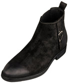 Nubuck Black Chelsea Ankle Boots - 3 Inches Taller - SARTORO478