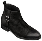 Nubuck Black Chelsea Ankle Boots - 3 Inches Taller - SARTORO901