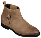 Nubuck Coffee Brown Chelsea Ankle Boots - 3 Inches Taller - SARTORO744