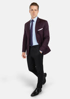 Obsidian Purple Italian Wool Jacket - SARTORO763