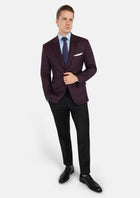 Obsidian Purple Italian Wool Jacket - SARTORO853