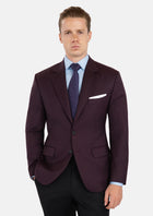 Obsidian Purple Italian Wool Jacket - SARTORO399