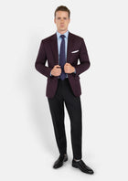 Obsidian Purple Italian Wool Jacket - SARTORO133