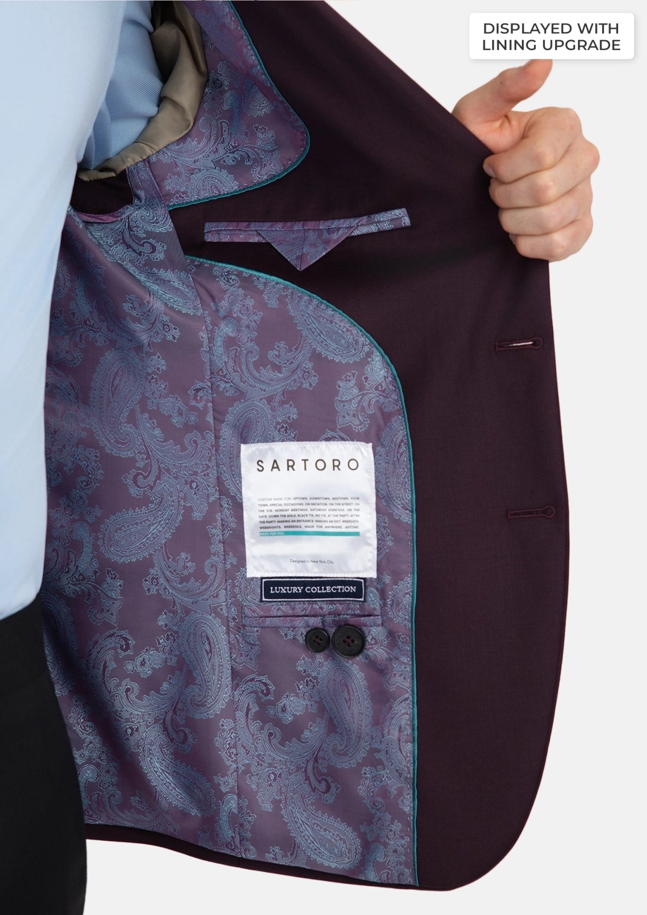 Obsidian Purple Italian Wool Jacket - SARTORO