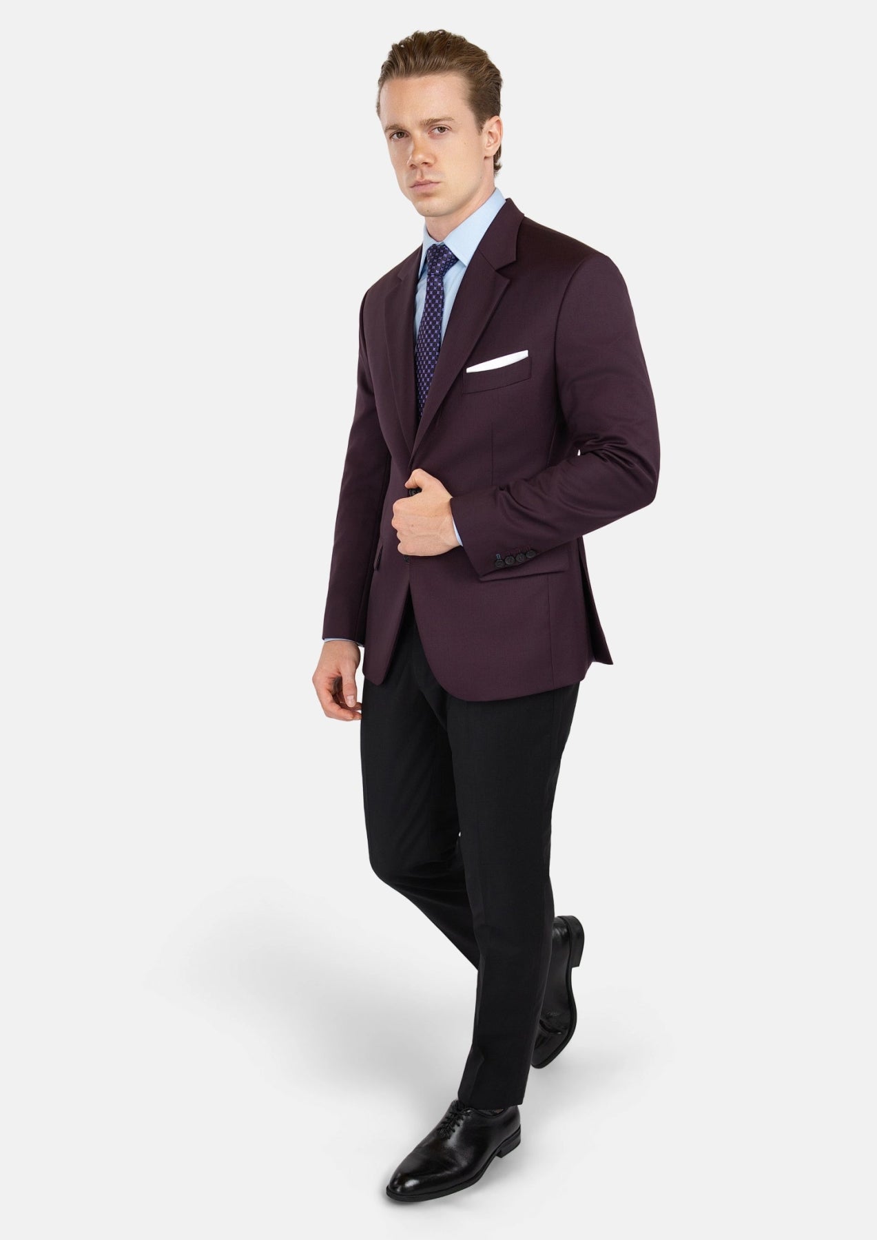 Obsidian Purple Italian Wool Jacket - SARTORO