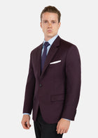 Obsidian Purple Italian Wool Jacket - SARTORO436