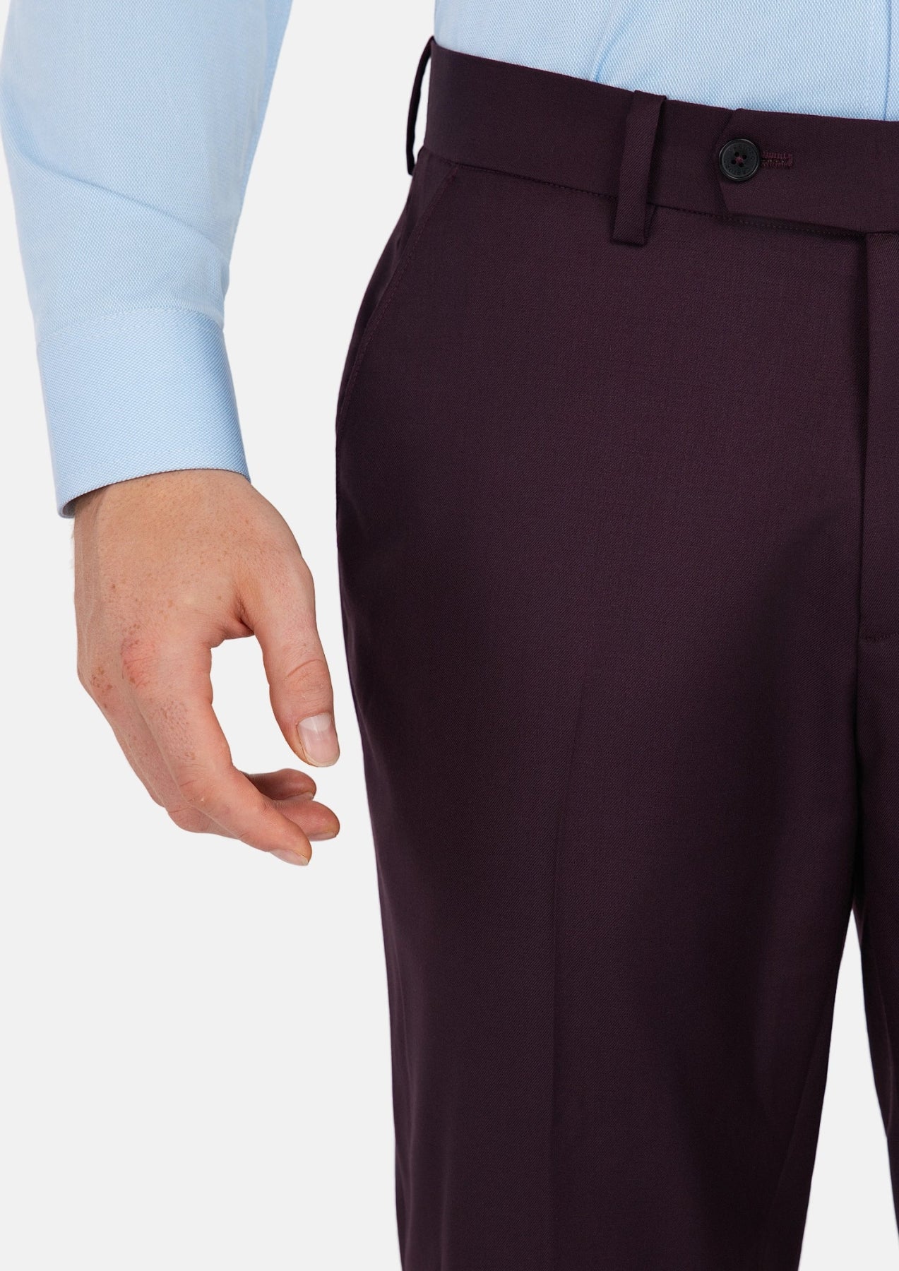 Obsidian Purple Italian Wool Pants