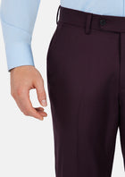 Obsidian Purple Italian Wool Pants - SARTORO121