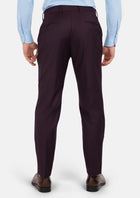 Obsidian Purple Italian Wool Pants - SARTORO866
